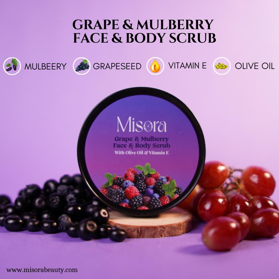 Grape & Mulberry Face & Body Scrub
